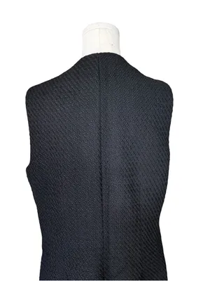 Abercrombie - Mara Tweed Vest Mini Dress Black Gold Buttons Sz Large Tall thumbnail 7