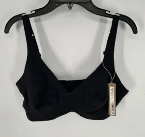 Skims Naked Plunge Bra Wireless Kim Kardashian Onyx Black Adjustable Size Medium thumbnail 1