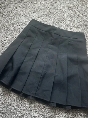 Black Pleated Women's Skirt Size XS thumbnail 2