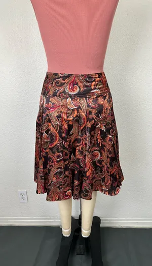 Worthington Women's Skirt Size 6 Flare Boho Cottage Women’s Skirt Size 6 Fit /Flare Floral Silky. thumbnail 4