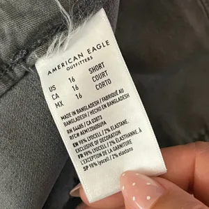 American Eagle Super High Rise Baggy Wide Leg Cargo Pants Gray 16 Short thumbnail 5