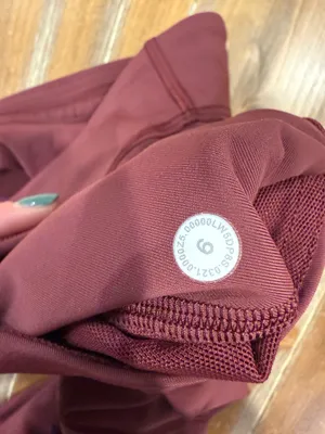 Lululemon Power Thru High-Rise Tight 28" Red Merlot Women's Size 6 Training Gym thumbnail 7