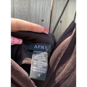A.P.N.Y. Women's Brown Empire Waist Brown Gold Size 12 Fall‎ Mesh Satin Fairy thumbnail 6