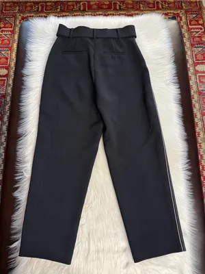 Wilfred Aritzia Black Jallade Belted White Striped Cropped Trousers thumbnail 7