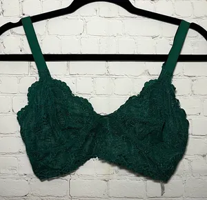 Intimately Free People Lace Bralette Deep Green Unlined Bralette Size‎ Small thumbnail 1