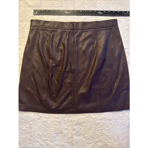 Banana Republic Sz 16 Faux Leather Purple Skirt thumbnail 9