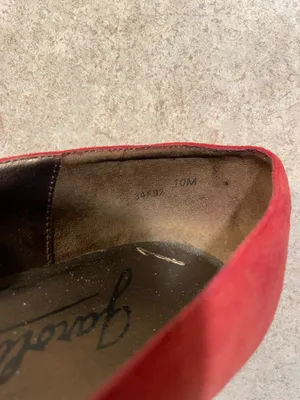 Garolini red suede kitten heels Size 10 thumbnail 8