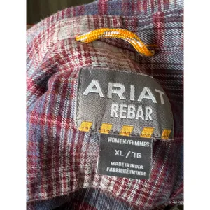ARIAT Women’s Rebar Plaid Print Long Sleeve Button-Down Flannel Work Shirt thumbnail 7