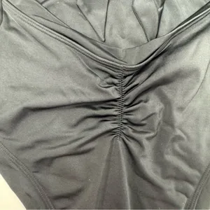 We Are‎ HAH Size S Pull Thru 1 Piece Bodysuit Swimsuit Black Cheeky Halter NEW thumbnail 7