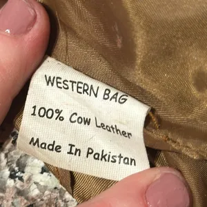 Cow Leather Purse Western Tan & Silver Embellishment Purse thumbnail 8