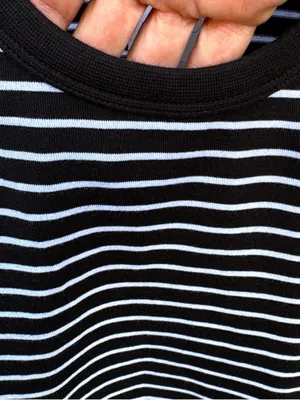 NWT EVEREVE CHARLIE Scoop Neck Pima Cotton Dress Stripe Large Retail $98.00 thumbnail 6