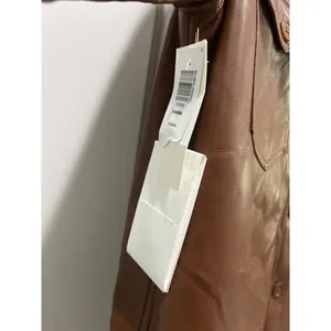 NWT Wilfred Aritzia Cognac The Ganna™ Shirt Jacket Vegan Leather Sz XS thumbnail 5