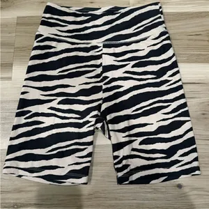 American Eagle Tan Black Zebra Soft Bike Shorts Women’s Small thumbnail 1