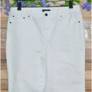 Needle & Cloth Ladies White Denim Jeans Size 14 Slim Boot-Cut Stretch Casual thumbnail 2
