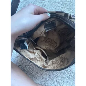 Y2K Monogram Shoulder Bag XOXO Vintage Brown Hobo Purse Retro Logo Print 2000s thumbnail 3