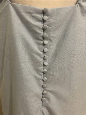 Djerf Avenue Breezy Embroidered Dress Blue Size Medium 100% Orangic Cotton thumbnail 9