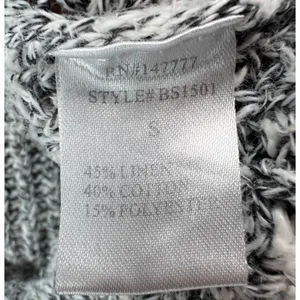 Lazy Sweater Ribbed‎ Knit Cardigan S Gray Dolman Linen Blend Chunky Relaxed thumbnail 13