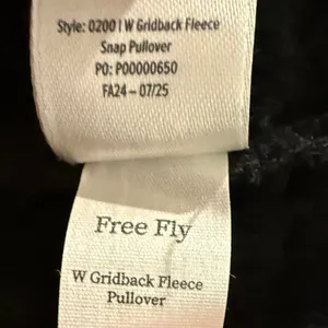 Free Fly Gridback‎ Fleece Snap Pullover Womens XS Black WGBFSP-300-XS New thumbnail 10