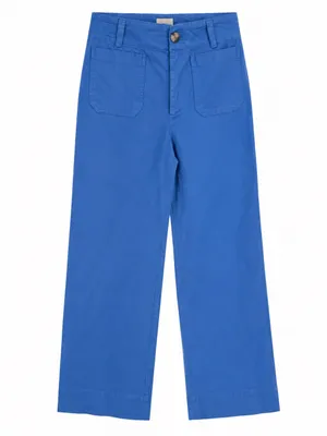 Anthropologie Maeve Colette Wide Leg Women's Jeans Crop Cornflower Blue Size 28 thumbnail 2