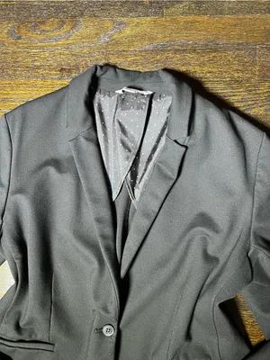 Old Navy Classic Ponte Knit Blazer Black XL thumbnail 4
