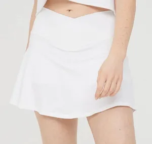 Aerie White Crossover Skirt thumbnail 1