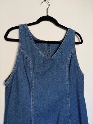 ZARA Vintage Denim Long Dress thumbnail 2