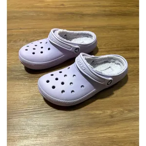 Crocs Classic Lined Clog Lavender Purple Fleece Fuzzy Slippers Mens 8 Womens 10 thumbnail 2