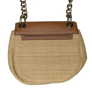 Michael Kors Crossbody Neutral Woven Leather‎ Small Shoulder Bag Chain Strap thumbnail 3