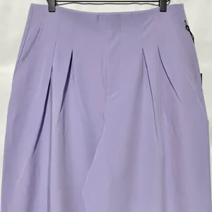 New Kathy Ireland Pleated Wide Leg Trousers Pants Wisteria Purple Size 12 thumbnail 9