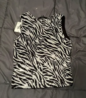 Urban Outfitters Zebra Mesh Lace Top thumbnail 3