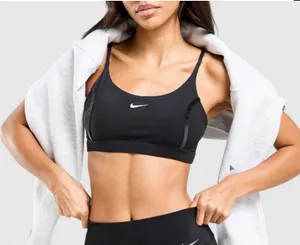 Black Nike Sports Bra Dri-Fit Medium thumbnail 1