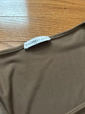Sincerely Jules Brown Square-Neck Long Sleeve Top thumbnail 2