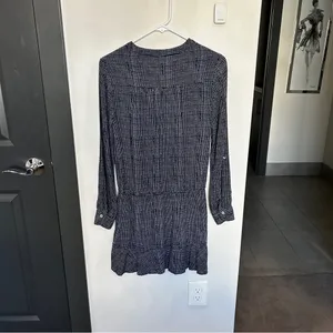 Joie Women’s Soft Acey Printed Roll Tab Mini Dress Navy/White XS thumbnail 6