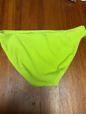 aerie Neon Lime Textured Bikini Bottom thumbnail 3
