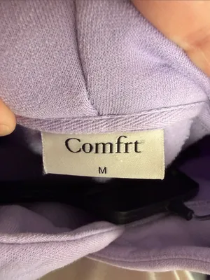 Comfrt Cozy Pastel Lavender Hoodie Heavy Cotton Oversize Sweatshirt Medium thumbnail 7