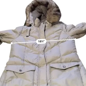 Eddie Bauer Lodge Cascadian Down Parka Womens Small Gray Fur Trim Hood‎ Coat thumbnail 10