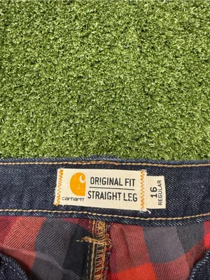 Carhartt 102729 Women's Blaine Flannel Lined Loose Fit Jean Workwear Fall 16 Reg thumbnail 3
