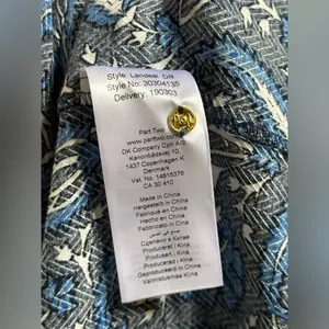 NEW Part Two Copenhagen Landeal Blue Paisley Midi‎ Dress Women’s US 12 Ethereal thumbnail 8