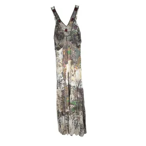 Coconut‎ Moon Boho Beaded Paisley Maxi Dress Festival Viscose Multi Color Large thumbnail 7
