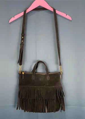 Madewell Transport Suede Fringe Crossbody Bag thumbnail 4