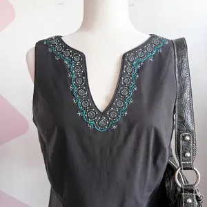 Vintage Ann Taylor Embroidered Tank Top‎ Y2K Cottagecore Retro Sz 8 thumbnail 2