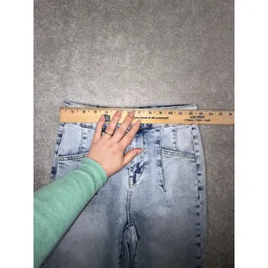 Mica Los Angeles Women's Blue Wash‎ Flare Mid Rise Jeans 24 thumbnail 8