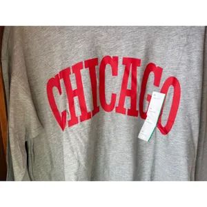 Wild Fable Chicago Graphic Long‎ Sleeve T Shirt Grey Red Size M thumbnail 3