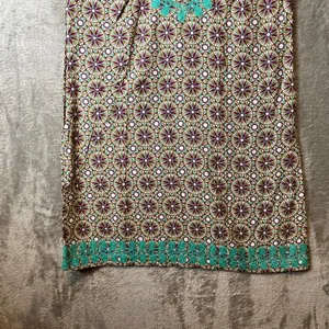 Tyler Boe Geometrical Patterned Embroidered Tunic Sz 4 100% Cotton Coastal Beach thumbnail 2