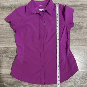 Columbia Women Purple Utility Short Sleeve Button Up Outdoor Shirt Size M‎ thumbnail 8