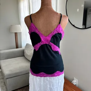 Vintage 90s Mary Green Lace Cami Large Tank Top Y2K Fairy Glam Whimsigoth Pink thumbnail 6