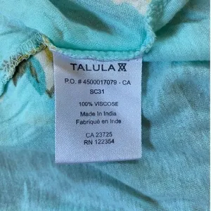 Artizia Talula Pale Turquoise Yellow‎ Rose Print Soft Tank Top - M EUC thumbnail 6