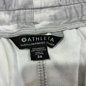 Athleta Farallon Printed Jogger Lightweight Activewear Pants Gray White Size 26W thumbnail 3