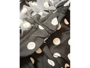 New Pleated Vintage Skirt Polka dot A-line Midi Elastic Zipper 33” 2X thumbnail 3
