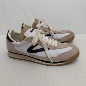 Tretorn Rawlins 2.0 Shoes Womens 6.5 White Beige Leather Colorblock Sneakers thumbnail 2